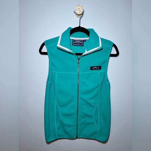 LAUREN JAMES CO. PREPTEC BLAKELY FLEECE TEAL VEST. SIZE XS - Picture 2 of 11